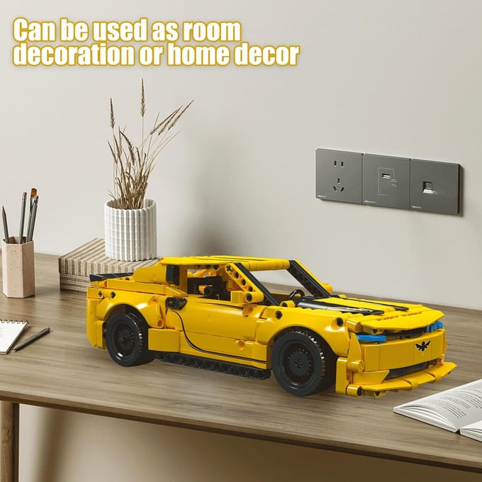 Dodge Challenger - Terug Trek Functie - Mould King 15081 - Kinderen - Pull Back Functie - 736 onderdelen - bouwset - lego compatibel