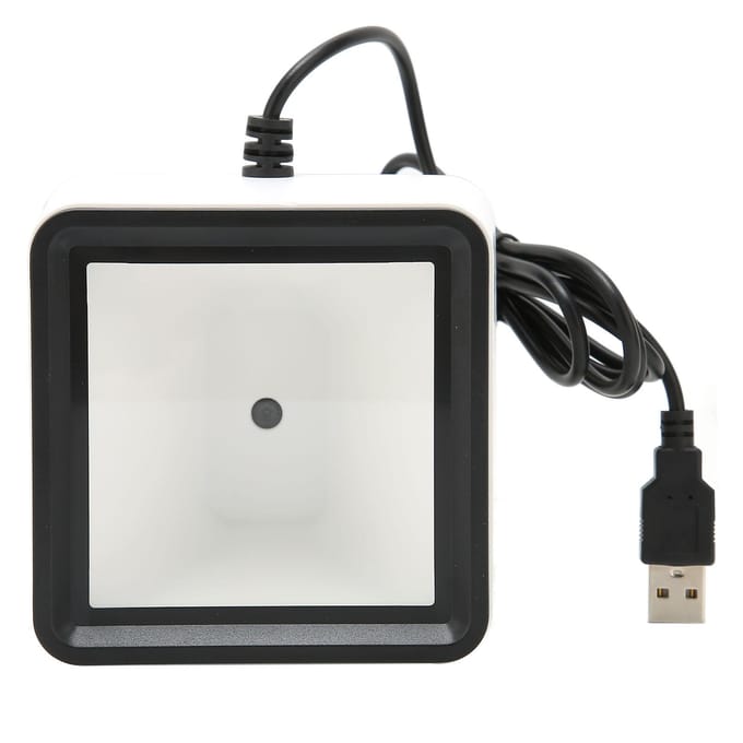 Scanner portable multifonction tout-terrain mains libres pour bureau, paiement mobile, scanner de codes-barres white