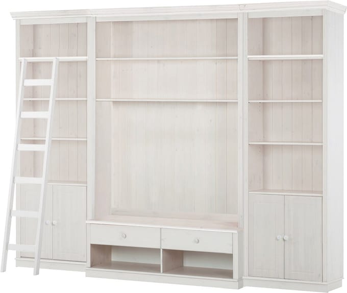 Anita-Wandmeubel - Tv-lowboard & Ladder - Wit