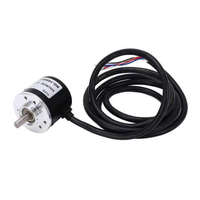 Codeur Rotatif Photoélectrique Moteur à Boîte de Vitesses Codeur Incrémental Arbre de Sortie Type D 6 mm 5‑24 V HAJ360P R
