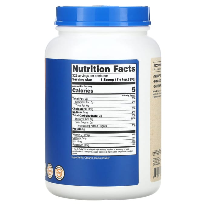 Nutricost, Poudre de Fibres d'Acacia Biologique, Non Aromatisée, 32 oz (907 g)