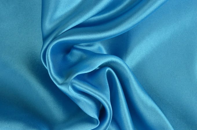 15 meter satijn stof - Petrol - 100% polyester