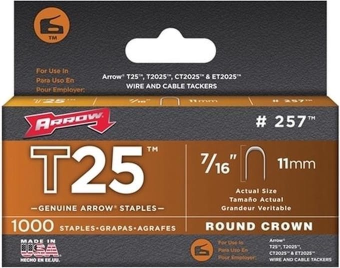 Arrow Nieten 11,11mm hoogte voor T25 per 1000 stuks