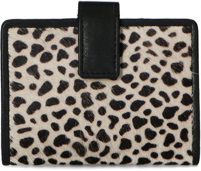 Manfield - Dames - Portemonnee met leopard print - Maat 1