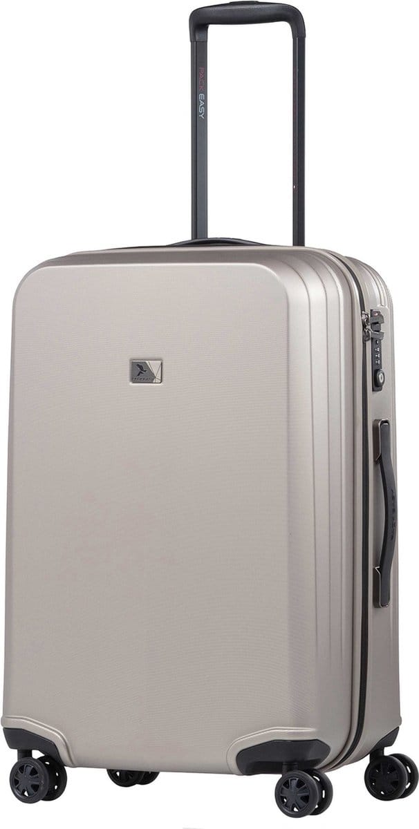Pack Easy Genius 4 wielen Trolley M 66 cm - Harde bagage - TSA slot - taupe