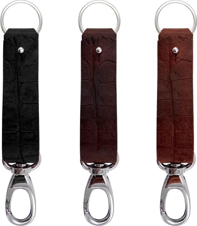 NOOBLU KEY SLING Deluxe sleutelhanger - Croco Brown