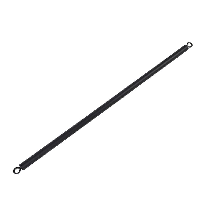Trekstang Attachment Afneembaar 2-delig Dubbele Haak Rechte Stang voor Gym Kabelmachine Katrol black