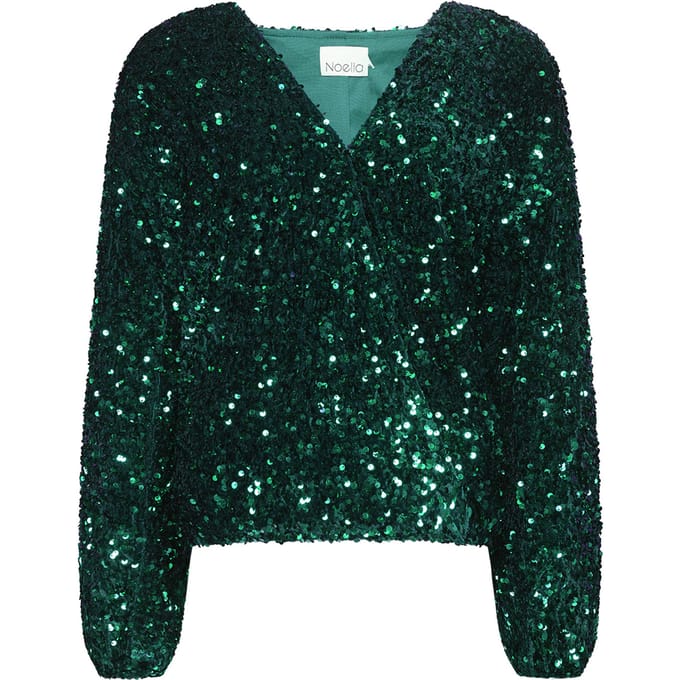 Teagan wikkelblouse in groen