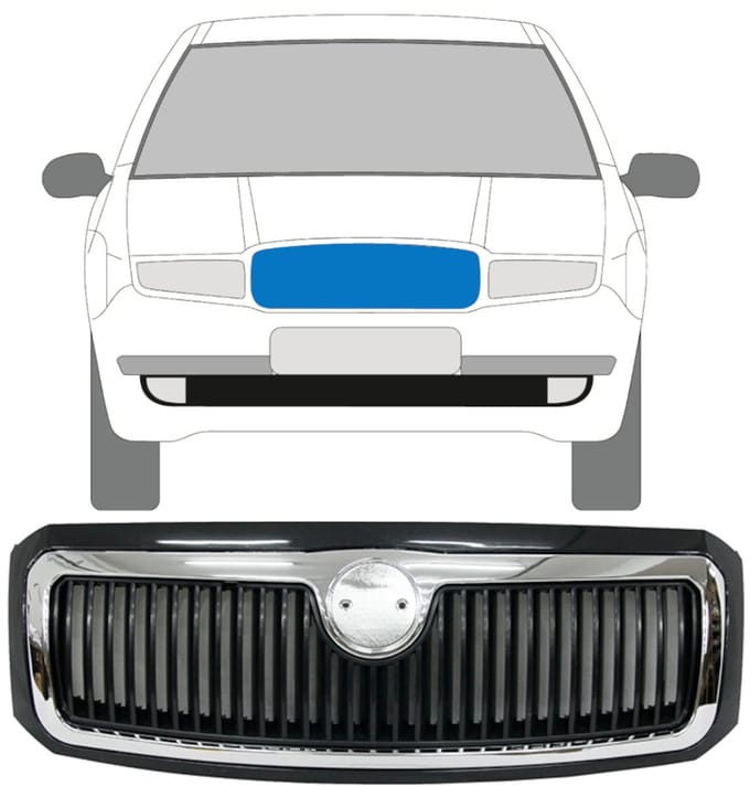 Grill voor Skoda Fabia I 1999-2007
