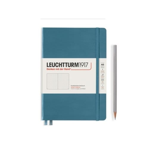 Leuchtturm1917 A5 Medium Notitieboek dotted Stone Blue - Notebook - 4004117587405