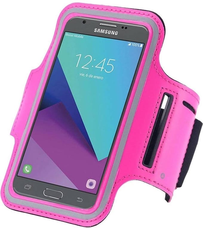 Geschikt voor Samsung Galaxy J5 2017 Sportband Hardloop armband Roze