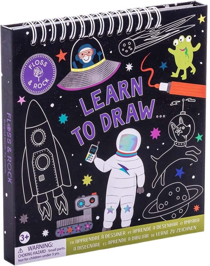 Floss & Rock Teken Oefen-set, Space - 18 x 18,5 x 2 cm - Multi