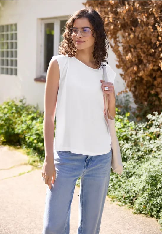 Blouse met ronde hals