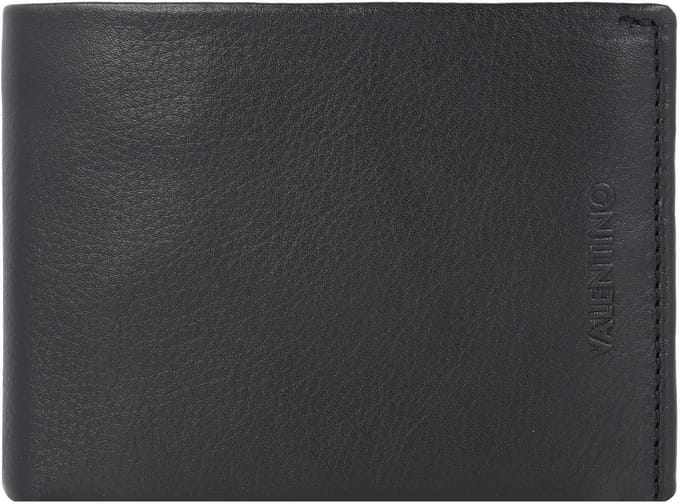 VALENTINO Leren Portemonnee David Wallet Nero Zwart