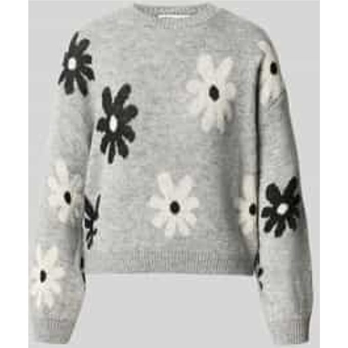 ONLY - ONLFREESIA LS FLOWER O-NECK KNT NOOS - Dames - Gebreide truien