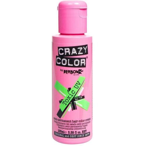 Crazy Color Semi-Permanent Hair Color Cream 79 Toxic UV 100ml