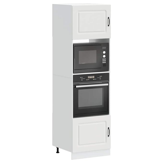 vidaXL - Ovenkasten - 2 - st - Lucca - bewerkt - hout - wit