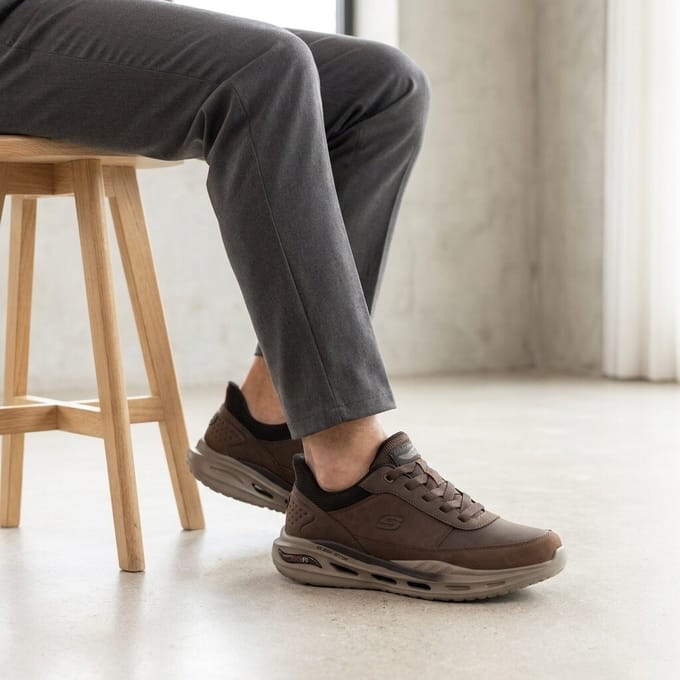 Skechers ARCH FIT ORVAN - MOXLEY Heren Instappers - Donkerbruin