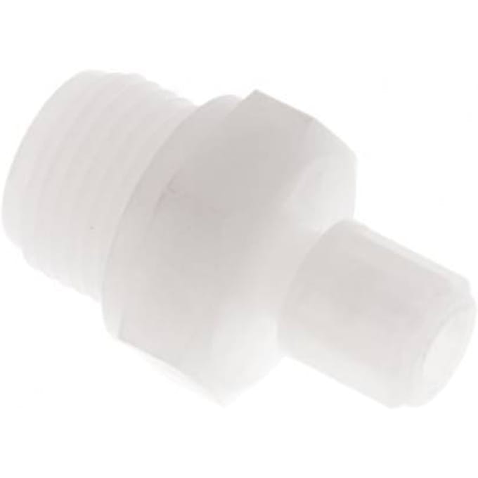 6x4mm & G1/2'' PVDF Rechte Knelfitting Buitendraad 10bar