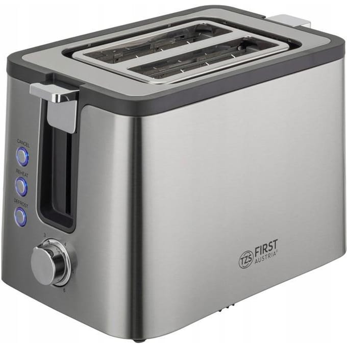 TZS First Austria Broodrooster - Toaster - 6 Warmteniveaus - 2 Sneetjes - 800W - RVS