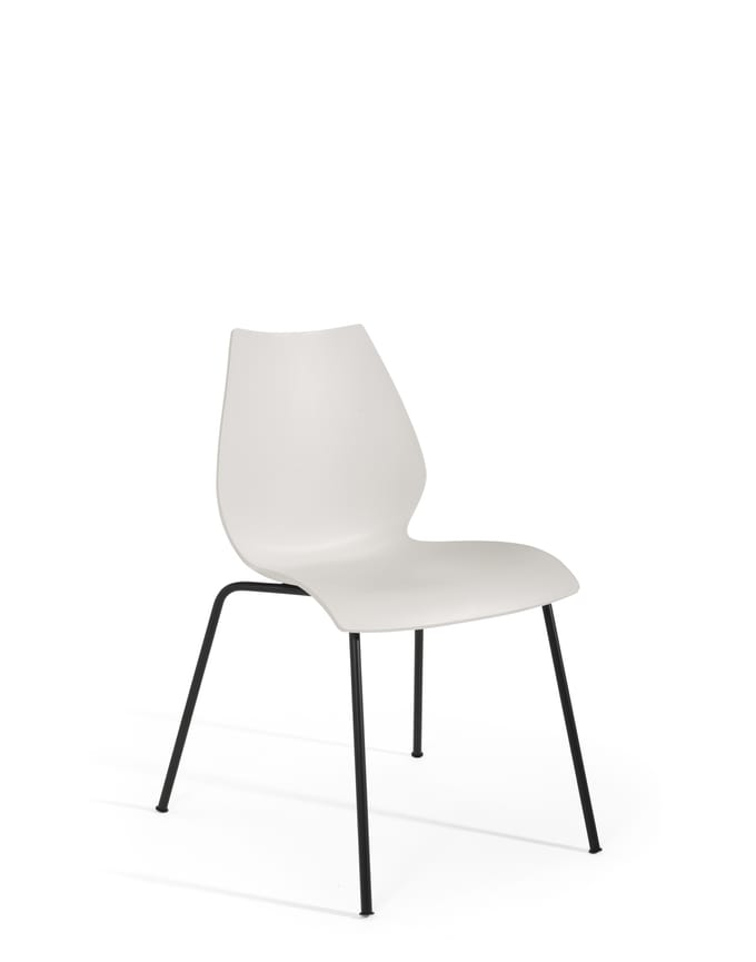 Kartell Maui stoel - lichtgrijs - zwart