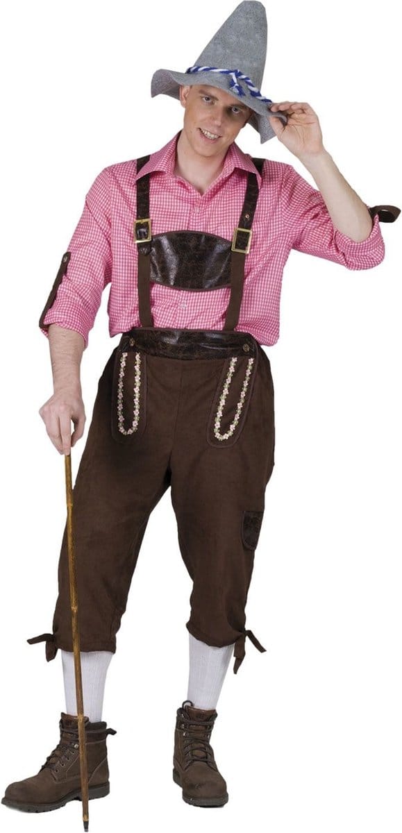 Bruine Tiroler lederhose Rolf