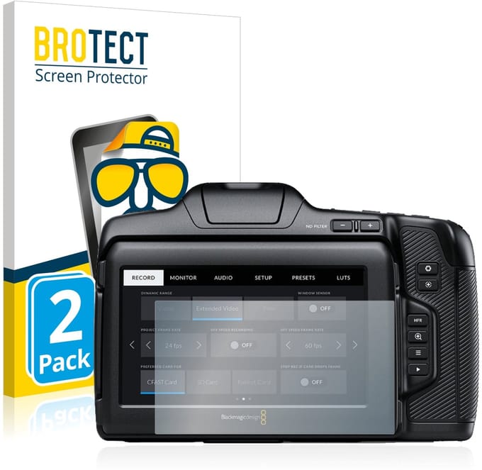 BROTECT - Screenprotector voor Pocket Cinema Camera 6K Pro / G2 - Folie Beschermfolie matte 2 Stuks