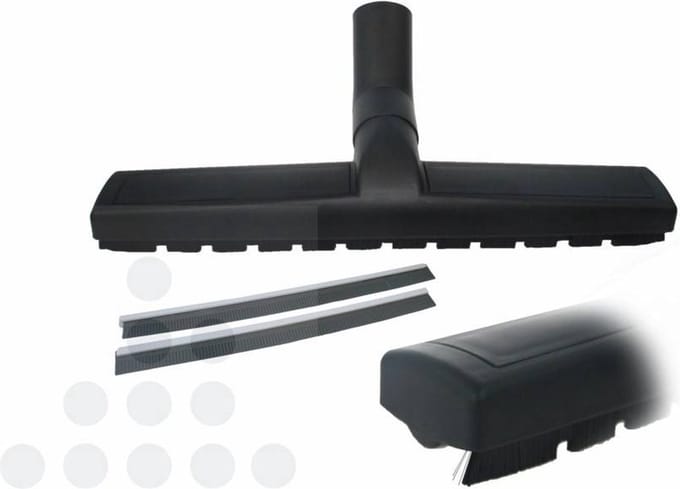 SQOON® Harde Vloerenborstel – 36 mm – 36 cm Breed – Nat & Droog – Met Wieltjes