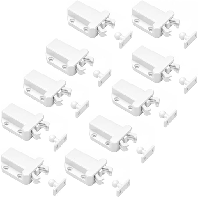 10 stuks Push-Open-sluitingen, wit