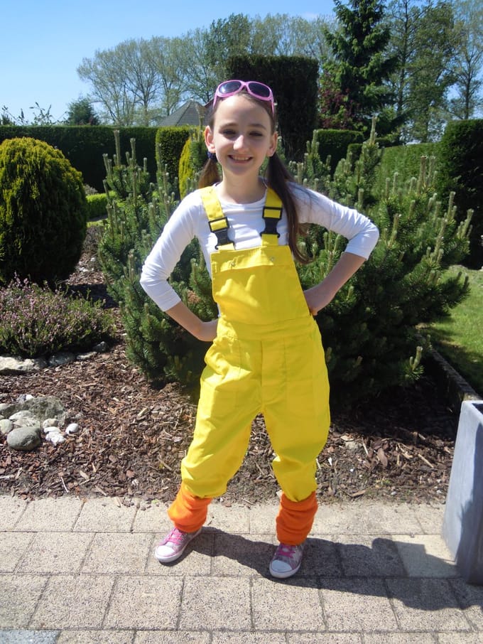 Party Tuinbroek Geel Kinderen Premium - Maat 116