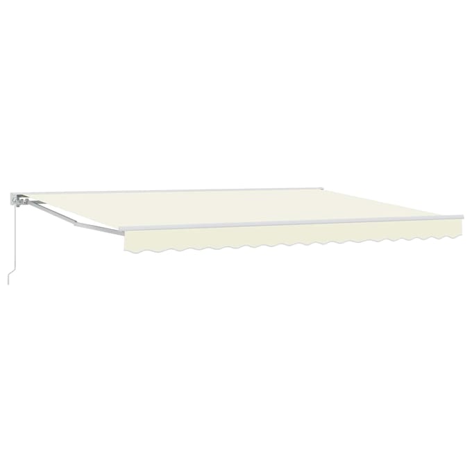 vidaXL - Handmatig - uitschuifbare - luifel - Crèmekleurig - 4 - × - 3,5 - m