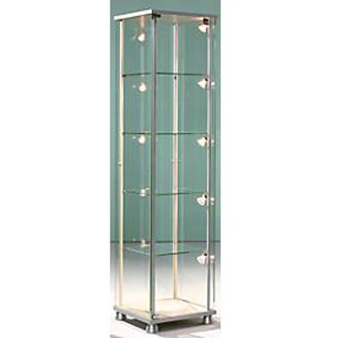 Staande vitrinekast Forum II, B 430 x D 430 x H 1760 mm