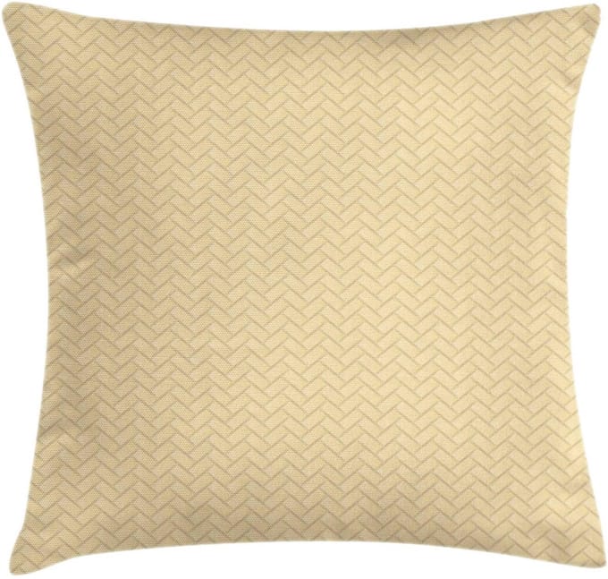 ABAKUHAUS Kussenhoes – Crossing Brick – 60 x 60 cm – Beige/Ecru