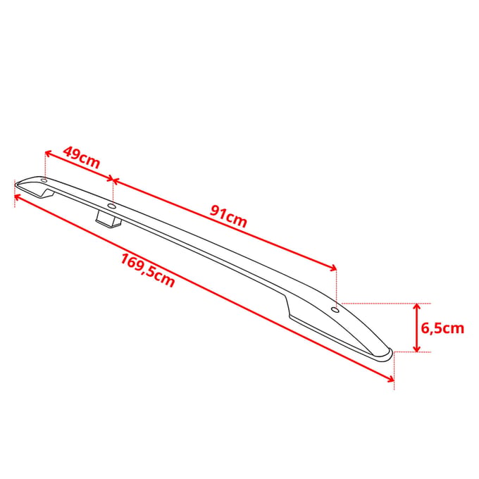 Dakrails TOYOTA LAND CRUISER SUV 2004-2009 Aluminium Massief Duurzaam