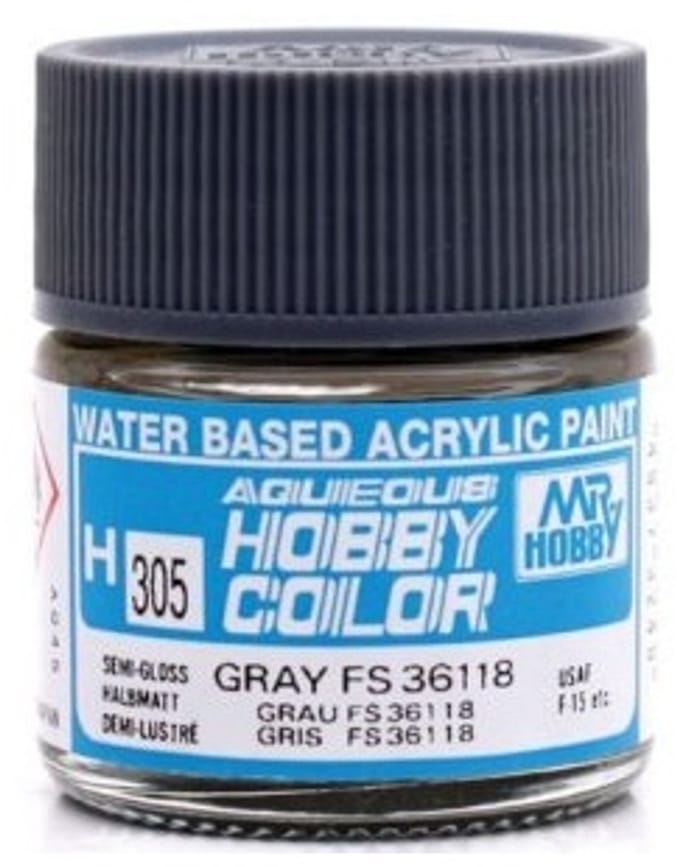 Gunze H-305 - FS36118 Grey Sg - Mr. Hobby Aqueous Modelbouwverf 10ml