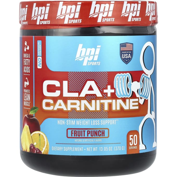BPI Sports, CLA + Carnitine, Punch aux fruits, 13.05 oz (370 g)