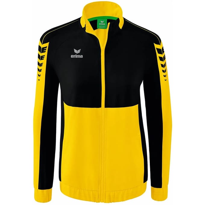 Erima Six Wings Presentatiejack Dames - Zwart / Geel | Maat: 38