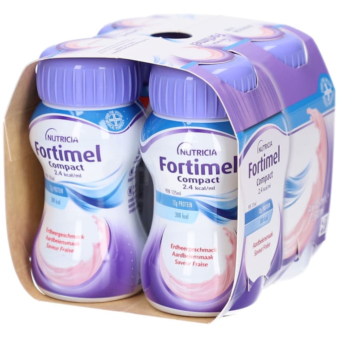 Nutricia Fortimel Compact 2.4kcal Aardbei 4x125 Drank