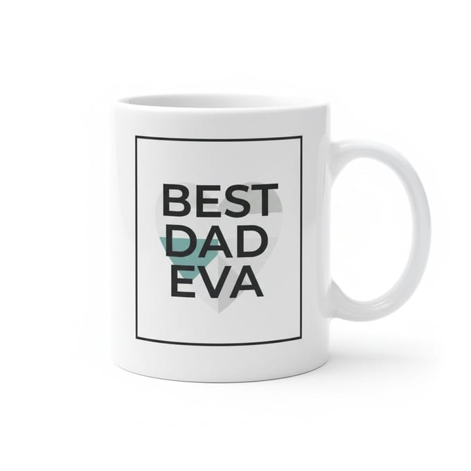 Best Dad Eva Koffiemok – Grappig Vaderdag Cadeau – 330 ml Keramische Beker voor Vaders