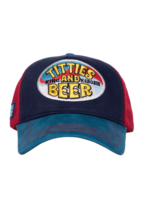 King Kerosin - Rockabilly Cap - Titties and Beer pet - meerkleurig