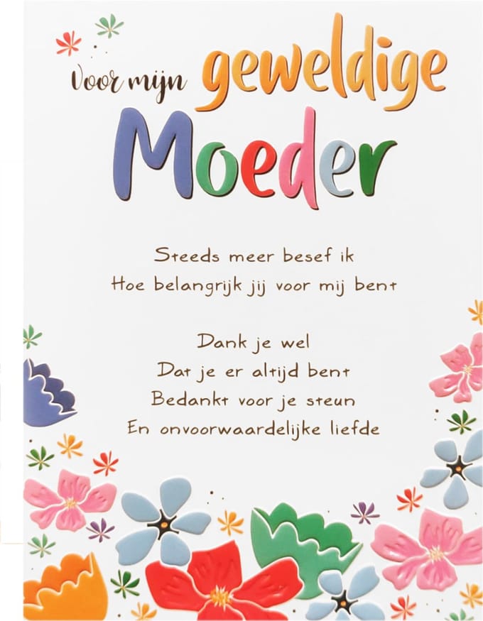 Kaart - Artige - Intense - voor mijn geweldige moeder - TE033-D