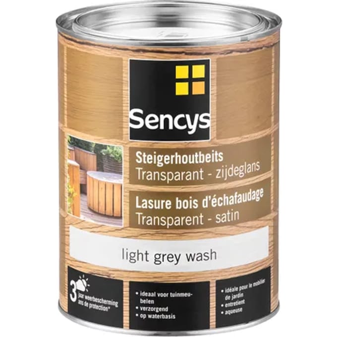 Sencys Steigerhoutbeits Transparant Light Grey Wash 2,5l