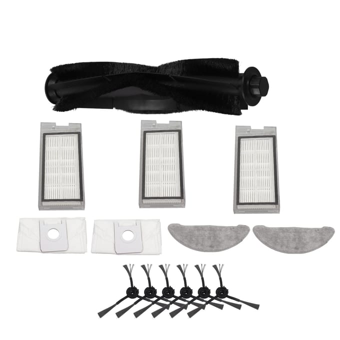 Robotstofzuiger Accessoire Borstel Stofzak Reinigingsdoek Set Kit voor EVE PLUS gray