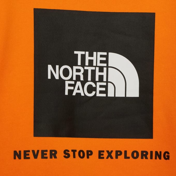 The North Face jeugdbox sweatshirt met ronde hals in geel