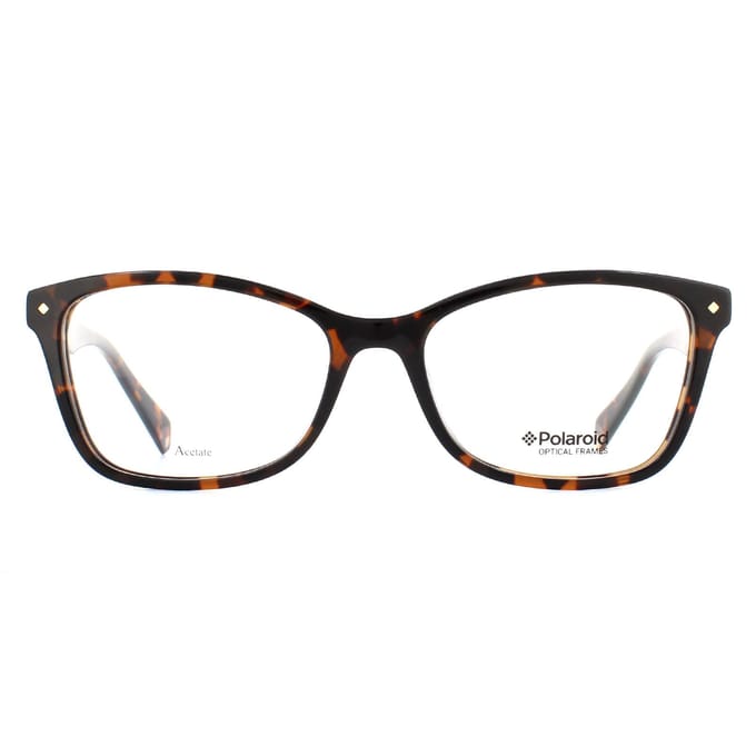 Polaroid katten oog donkere havana damesglazen frames
