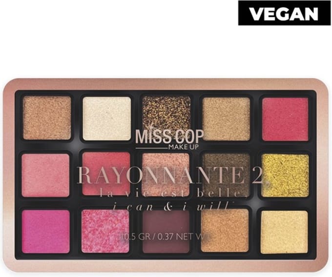 Miss Cop VEGAN Oogschaduw Palet Rayonnante 2