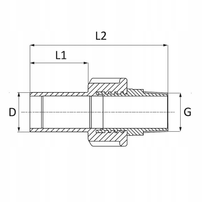 PE Nippel Koppeling Elektro-weerstand 40X1 1/4 Buitendraad PE100 SDR11 Ef