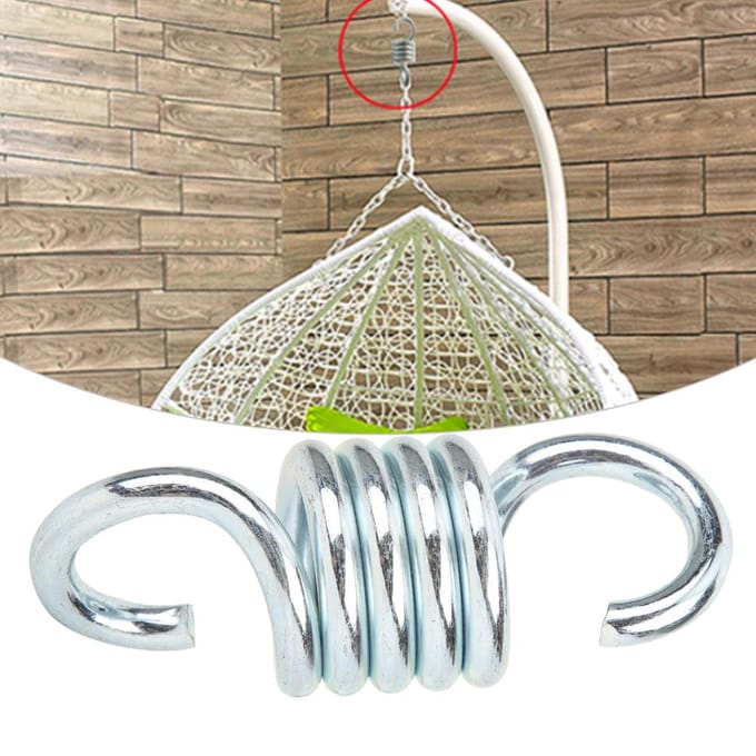 Crochets à Ressort Robustes Argentés Métal Crochet Hamac Pivotant Accessoires Chaise Suspendue pour