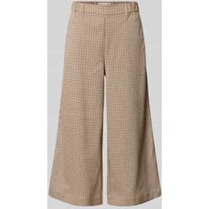 wide fit broek in verkorte pasvorm model 'Sandy'