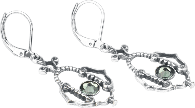 Krikor - Gothic Oorbel - Waldhauch - voor Vrouwen - zilverkleurig